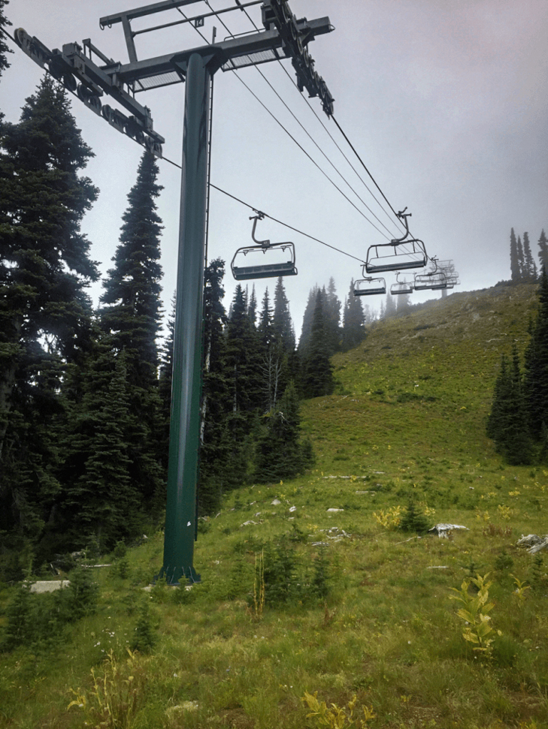 Hiking at Crystal Mountain -the ski lifts in summer are empty and creepy