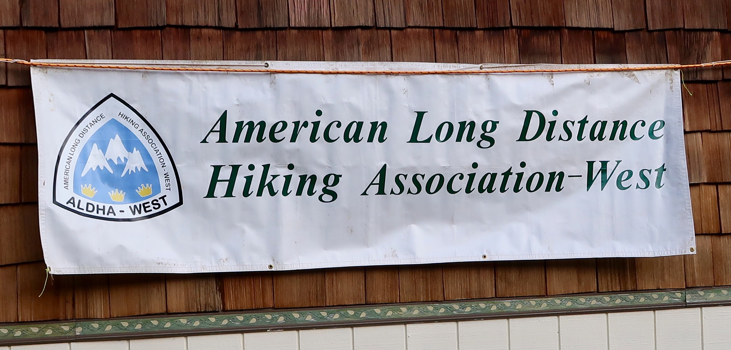 Banner for the ALDHA-West Ruck outside the event