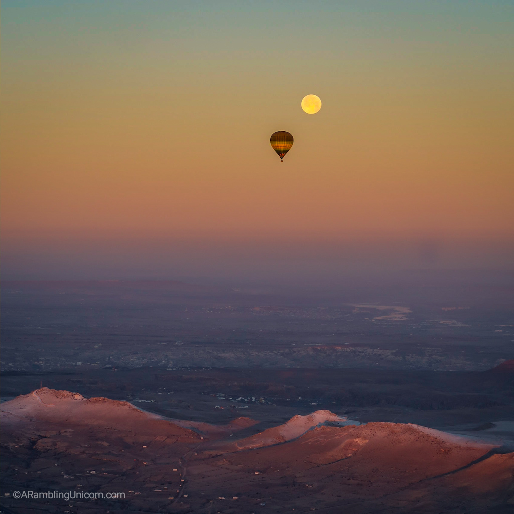 Cappadocia Itinerary Day 1: Hot air ballooning with a full moon at sunrise