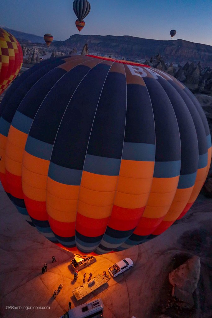 And we're off on our Cappadocia balloon ride!