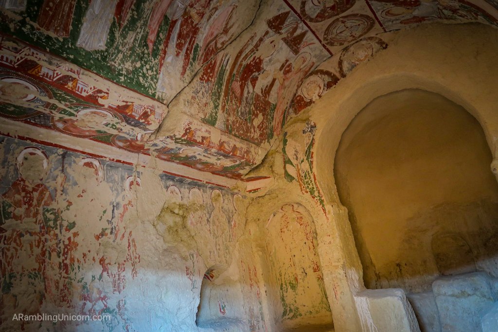Cappadocia Itinerary Day 1: Frescoes on cave dwellings near GÃ¶reme