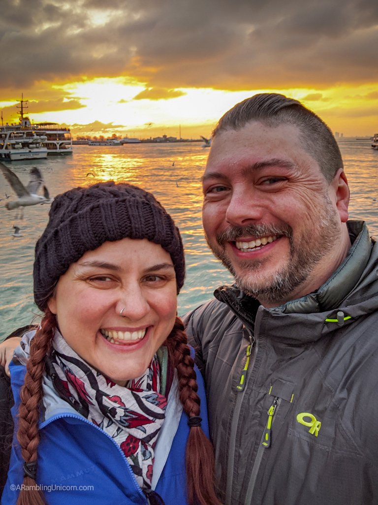 Romantic Bosphorus sunset selfie time!