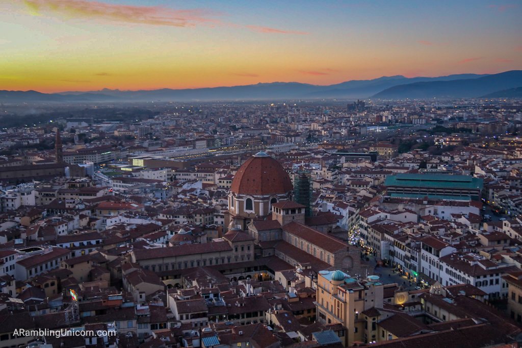 Basilica di San Lorenzo as viewed from the Florence Cathedral Duomo