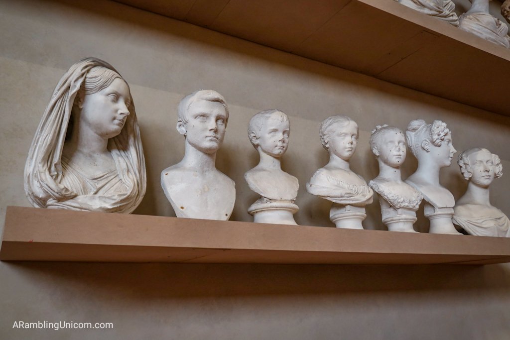 A slightly creepy collection of plaster cast sculptures in the Hall of Models. Here the gallery's origins as a teaching facility are on display.
