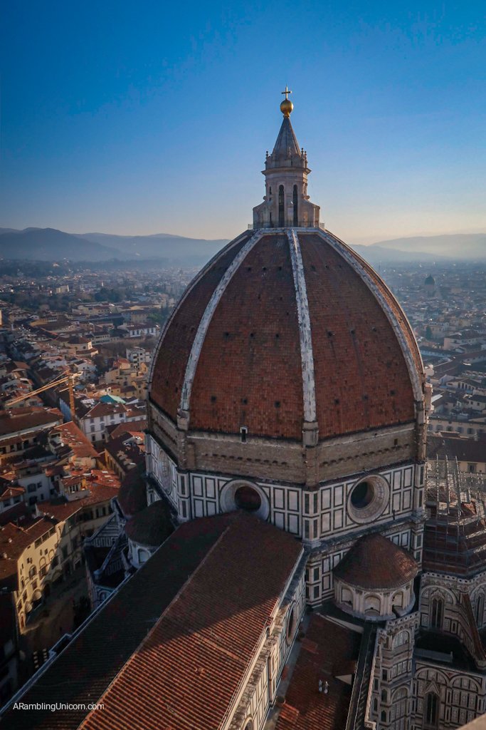 View of the Florence Cathedral Duomo from Giotto's Campanile