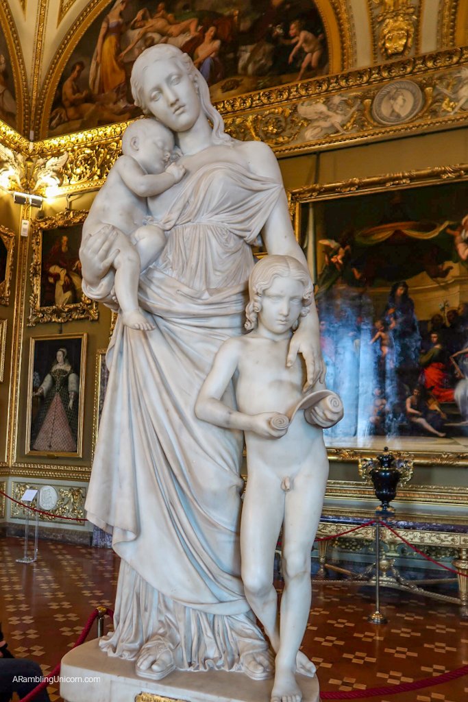Florence 4 day itinerary: Sculpture of Charity by Bartolini