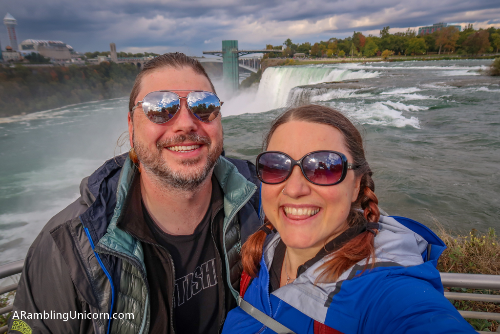 Selfie from a Niagara overlook: a must-do when spending one day in Niagara Falls