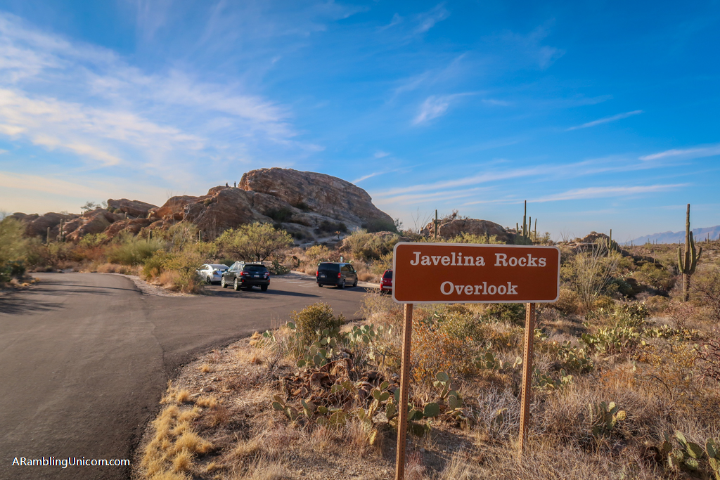 The Javelina Rocks Overlook at Saguaro National Park