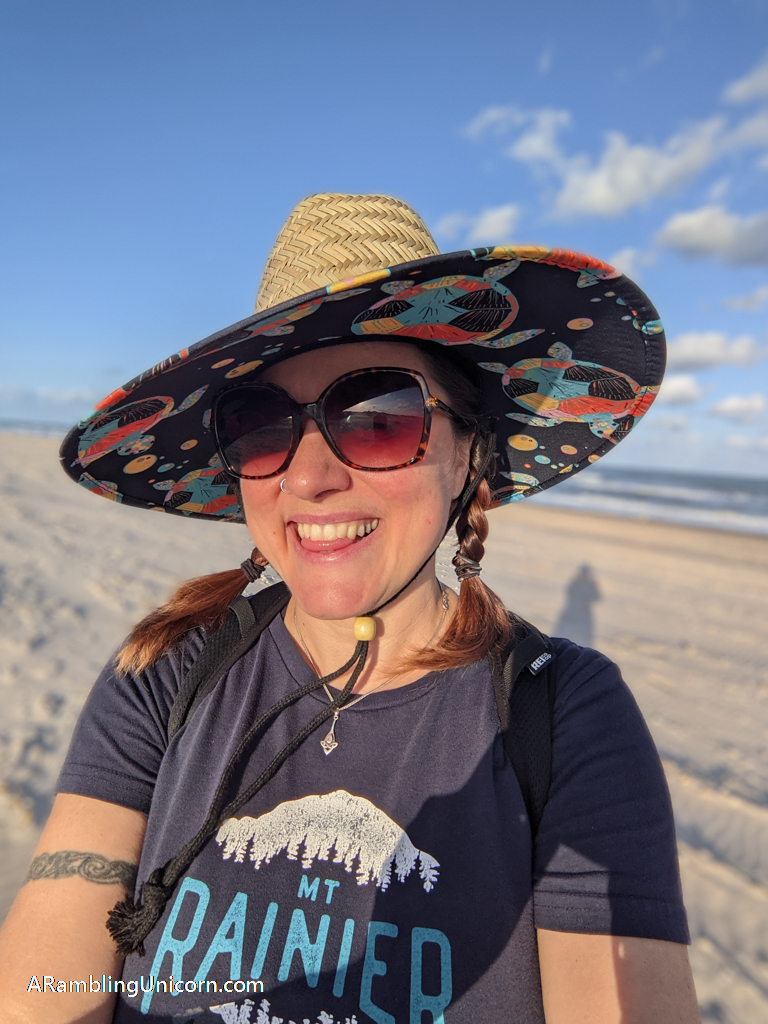 My South Padre Island vacation selfie with a new beach hat!