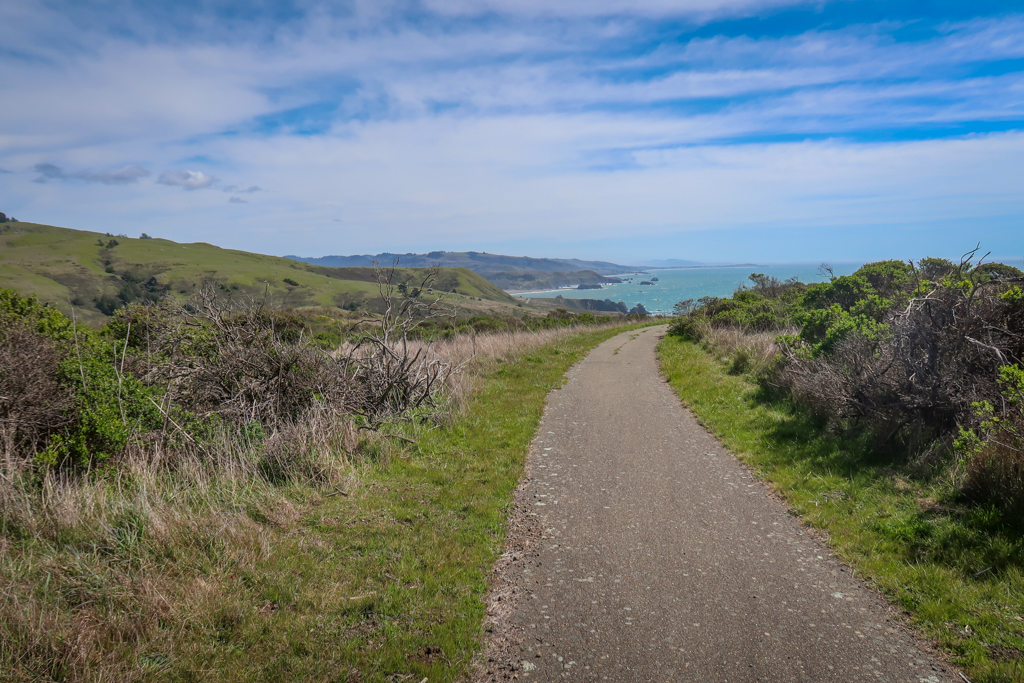 Wheelchair-accessible trail leading to an observation point on Vista Trail in Sonoma Coast State Park