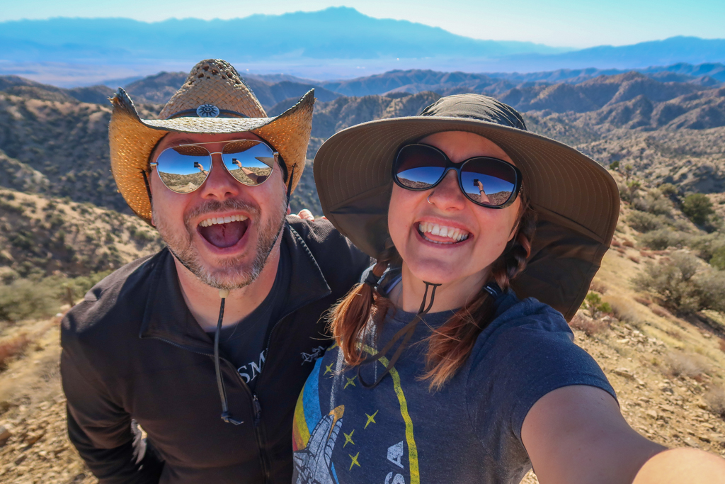 Selfie with Daniel on Eureka Peak, which is near the California Riding and Hiking Trail