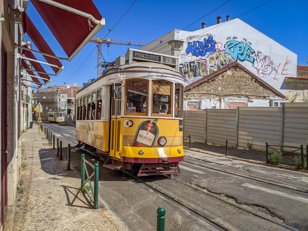 The historic #28 tram - an important part of any Lisbon 4-Day Itinerary