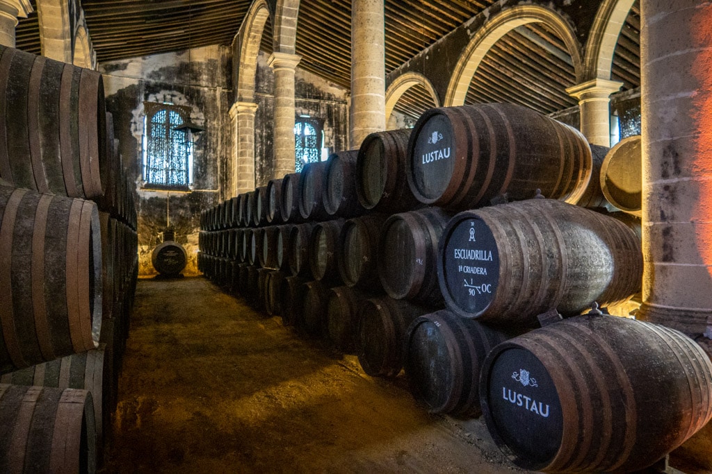 Inside the Lustau Winery, one of the top things to do in Jerez de la Frontera